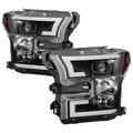 Spyder Automotive 15-17 F150 PROJECTOR HEADLIGHTS-LIGHT BAR DRL LED-BLACK DRIVER/PASSENGER 5083531